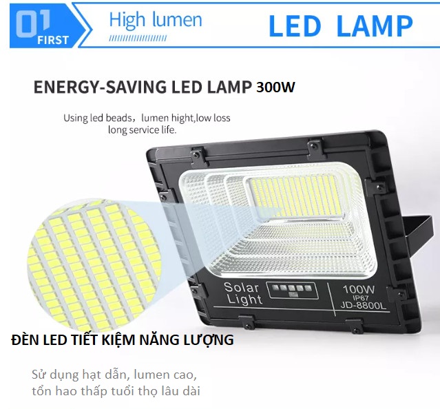 Đèn led tiết kiệm năng lượng, sử dụng hạt dẫn Lumen cao, tổn hao thất và tuổi thọ lau dài